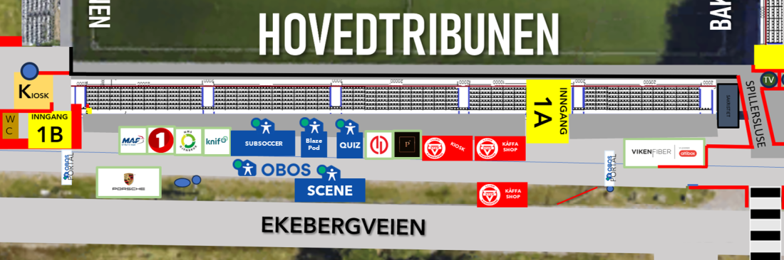 Masse aktiviteter i OBOS Fanzone før kamp.