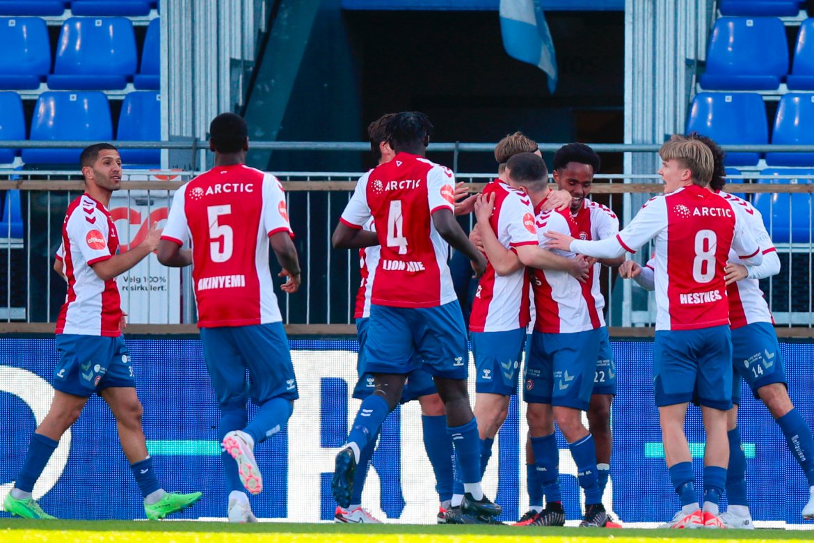Den første seieren kom borte mot Sarpsborg 08 i runde 4. Foto: Christoffer Andersen / NTB